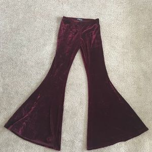 Velvet bell bottoms